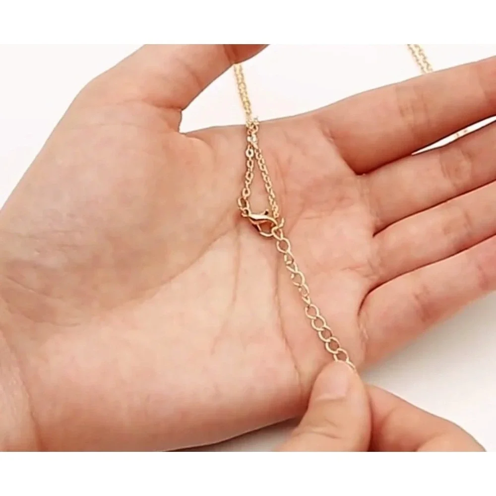 NEW Balance Bar Necklace Gold Minimalist‎ Pendant Delicate Chain Jewelry Gift